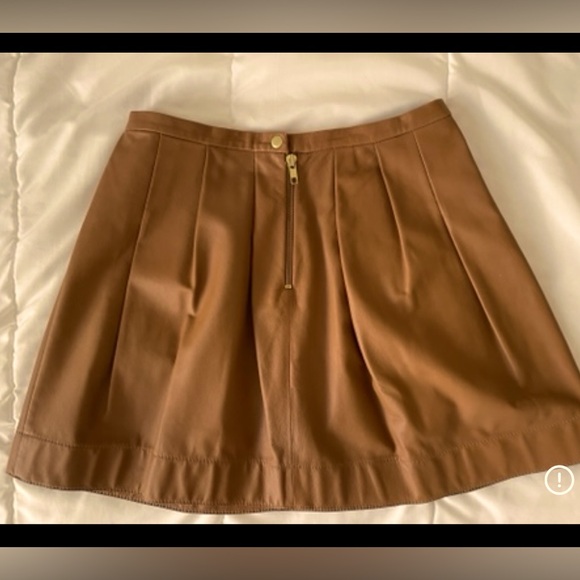 Rebecca Taylor A-Line Brown Pleated Mini Skirt - Picture 4 of 7